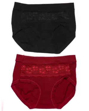 Pack of 2 Basic Soft Cotton Stretchable Panty FP-656 - Mix Colors
