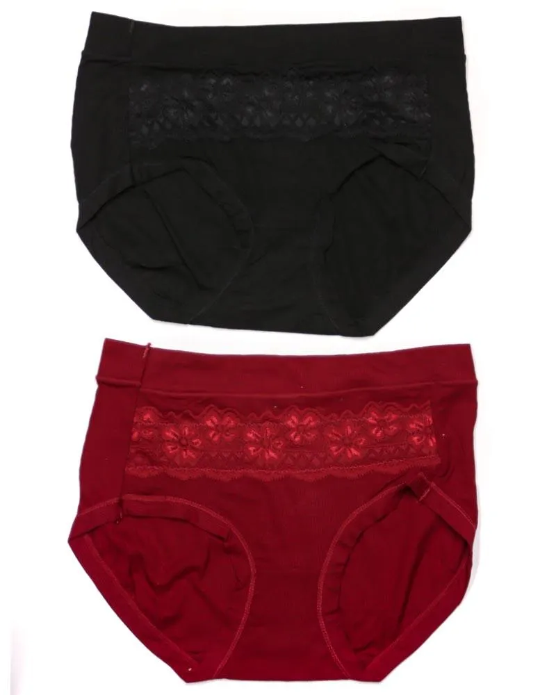 Pack of 2 Basic Soft Cotton Stretchable Panty FP-656 - Mix Colors