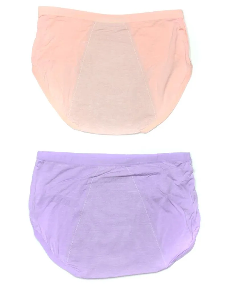 Pack Of 2 - Girls Briefs Cotton Periods Panty - Mix Colors
