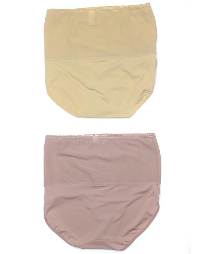 Pack of 2 High Waist Panty - SH-856 - Sisterhood - Black Skin Brown Grey