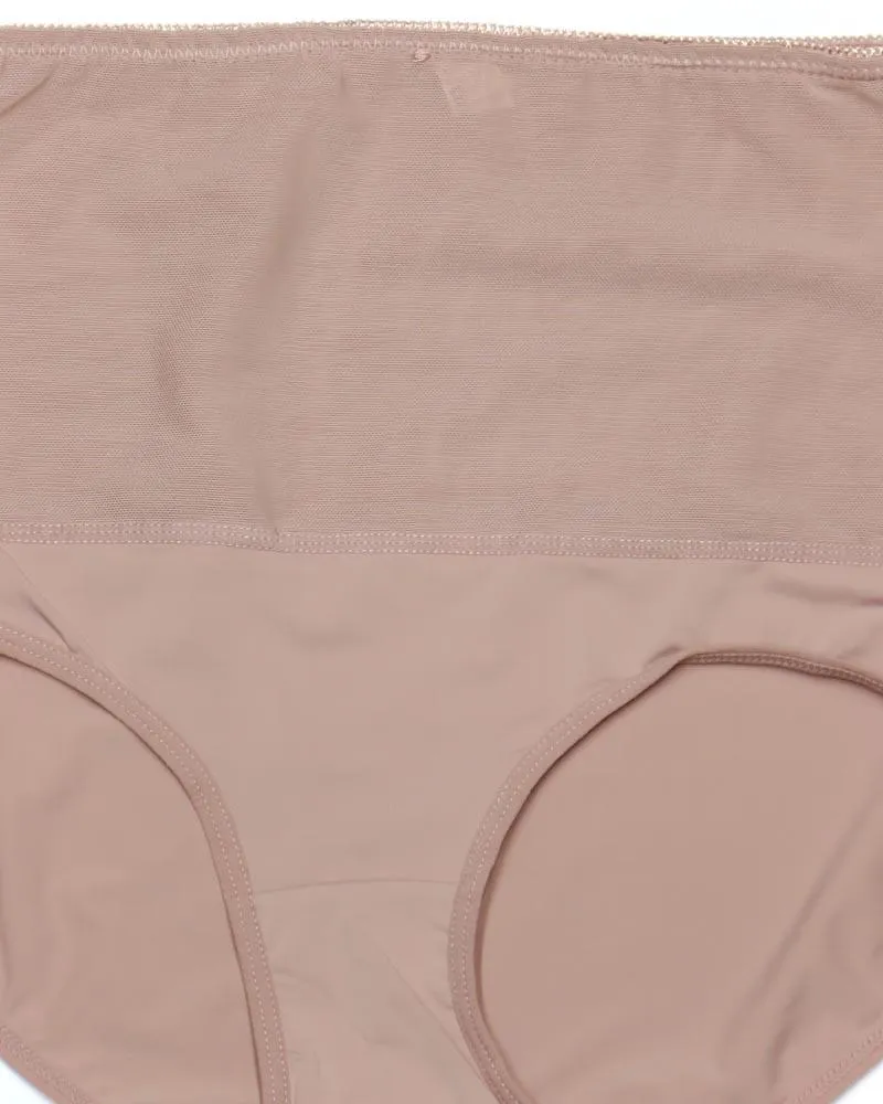 Pack of 2 High Waist Panty - SH-856 - Sisterhood - Black Skin Brown Grey