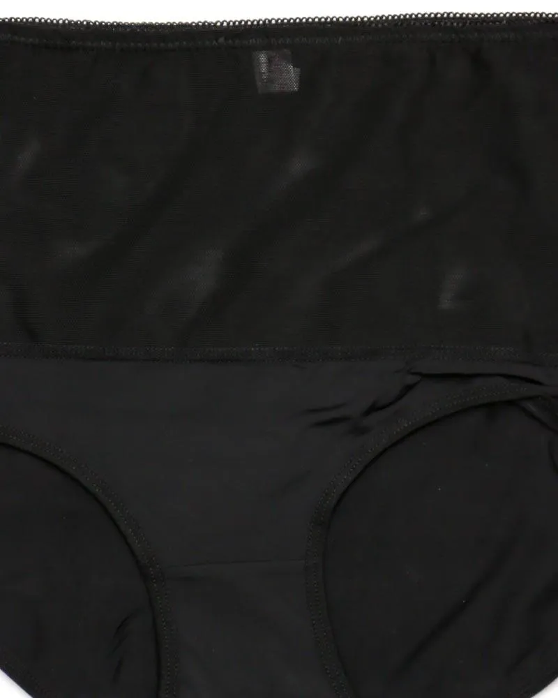 Pack of 2 High Waist Panty - SH-856 - Sisterhood - Black Skin Brown Grey