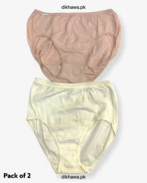 Pack of 2 Imported Stocklot Branded Cotton Panty Stretchable Cotton Lace Panty 2021
