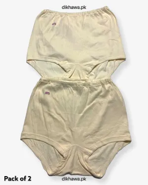 Pack of 2 Imported Stocklot Branded Cotton Panty Stretchable Cotton Lace Panty 2021