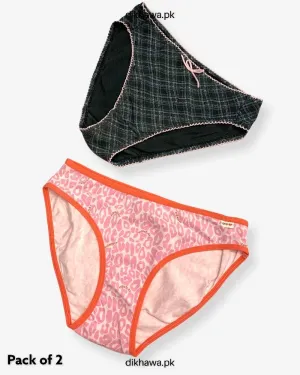 Pack of 2 Imported Stocklot Branded Cotton Panty Stretchable Cotton Panty 2021