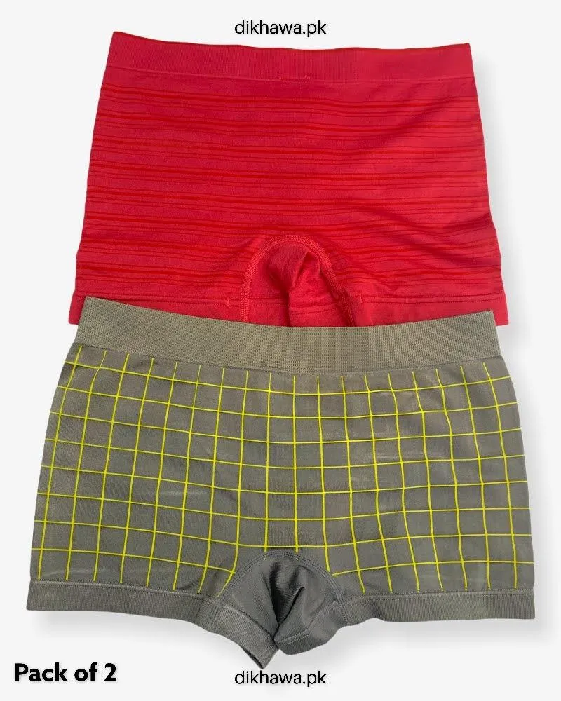 Pack of 2 Imported Stocklot Branded Cotton Panty Stretchable Shadowline Jersey Hidden Elastic Full Brief Panty