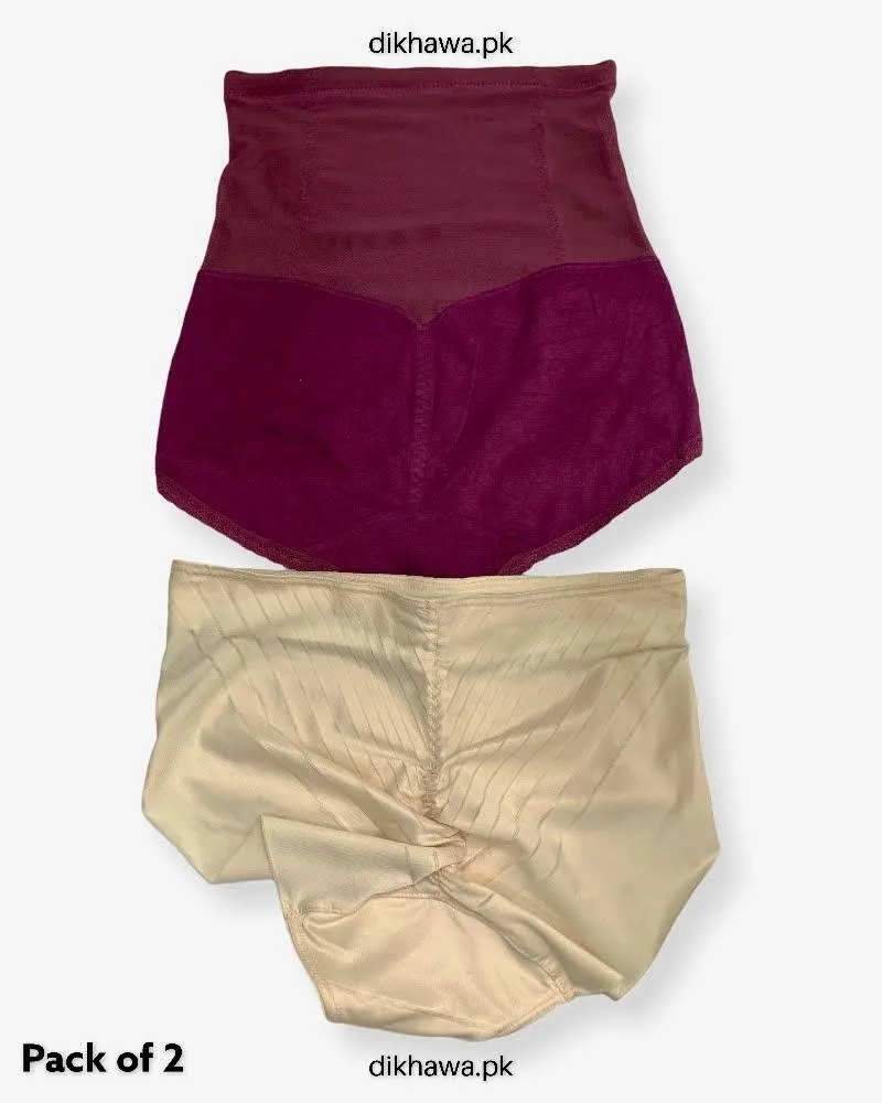 Pack of 2 Imported Stocklot Branded Jersey Panty Stretchable Jersey Lace Panty 2021