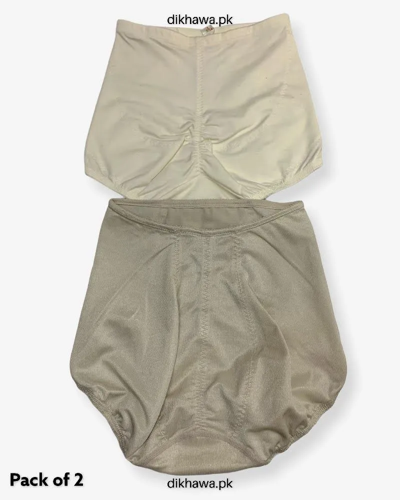 Pack of 2 Imported Stocklot Branded Jersey Panty Stretchable Jersey Lace Panty 2021