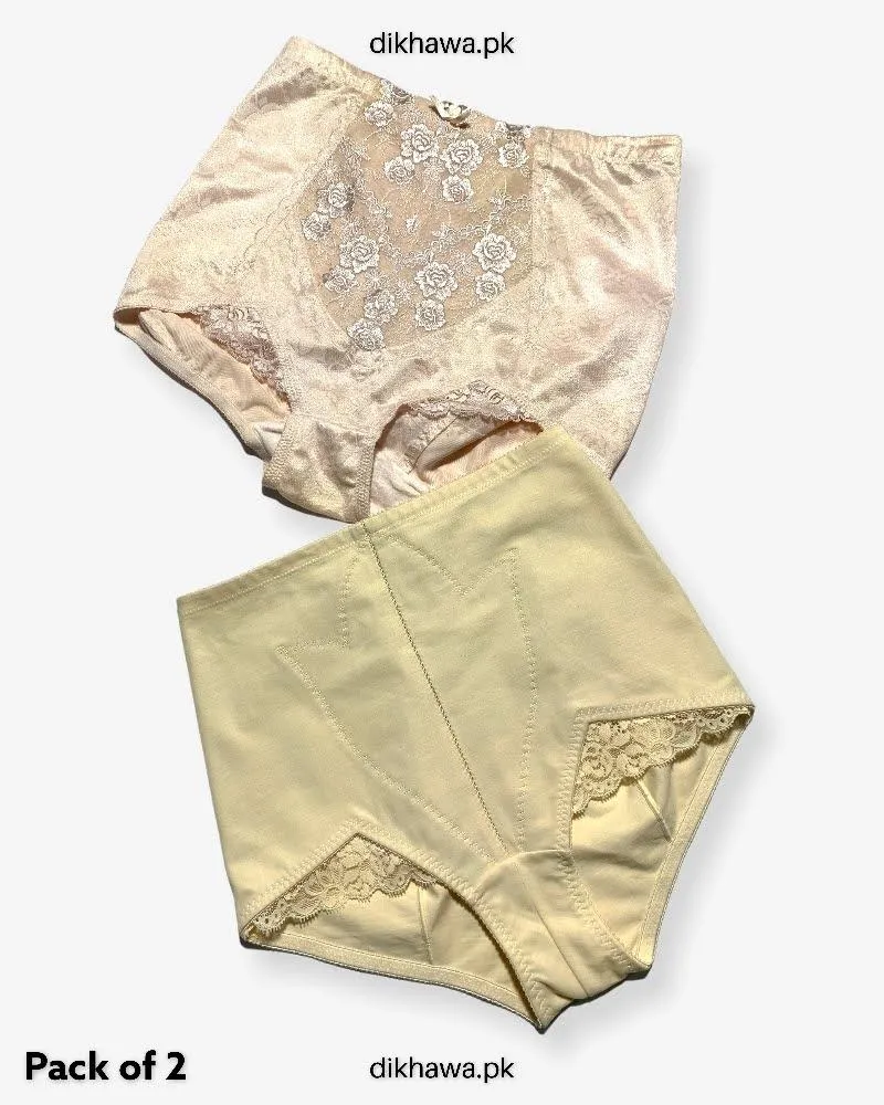 Pack of 2 Imported Stocklot Branded Net Panty Stretchable Net Lace Panty 2021
