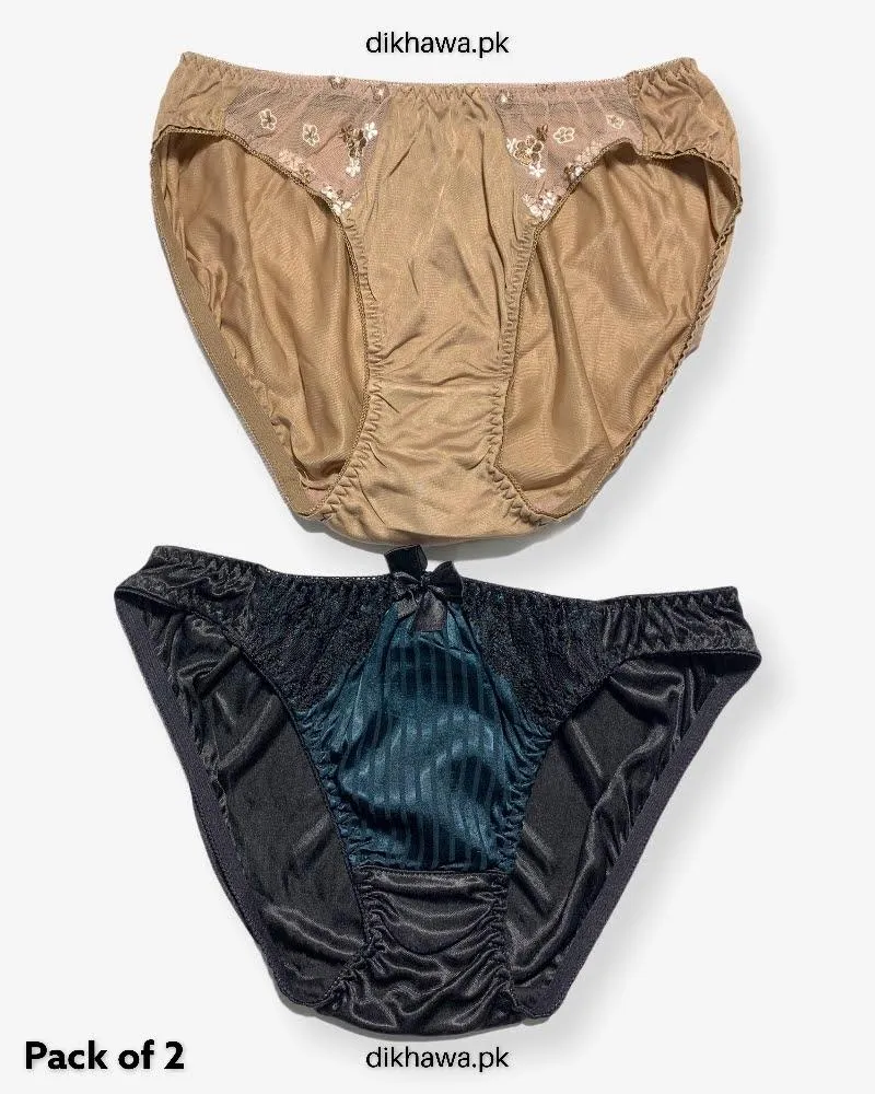 Pack of 2 Imported Stocklot Branded Net Panty Stretchable Net Lace Panty 2021