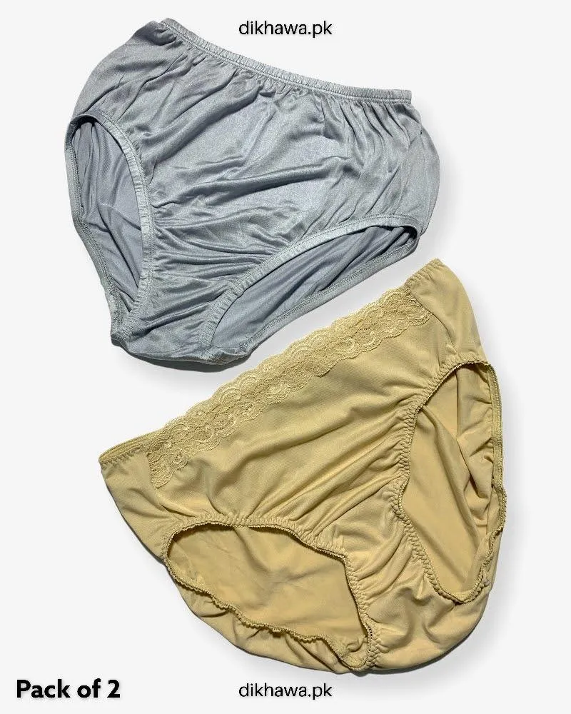 Pack of 2 Imported Stocklot Branded Net Panty Stretchable Net Lace Panty 2021