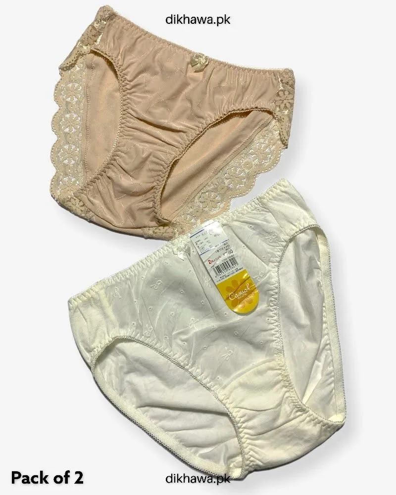 Pack of 2 Imported Stocklot Branded Net Panty Stretchable Net Lace Panty 2021