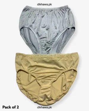 Pack of 2 Imported Stocklot Branded Net Panty Stretchable Net Lace Panty 2021