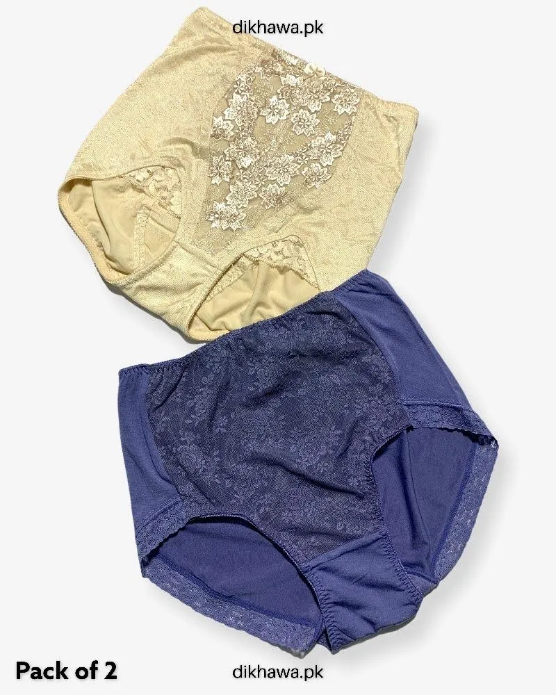 Pack of 2 Imported Stocklot Branded Net Panty Stretchable Net Lace Panty 2021