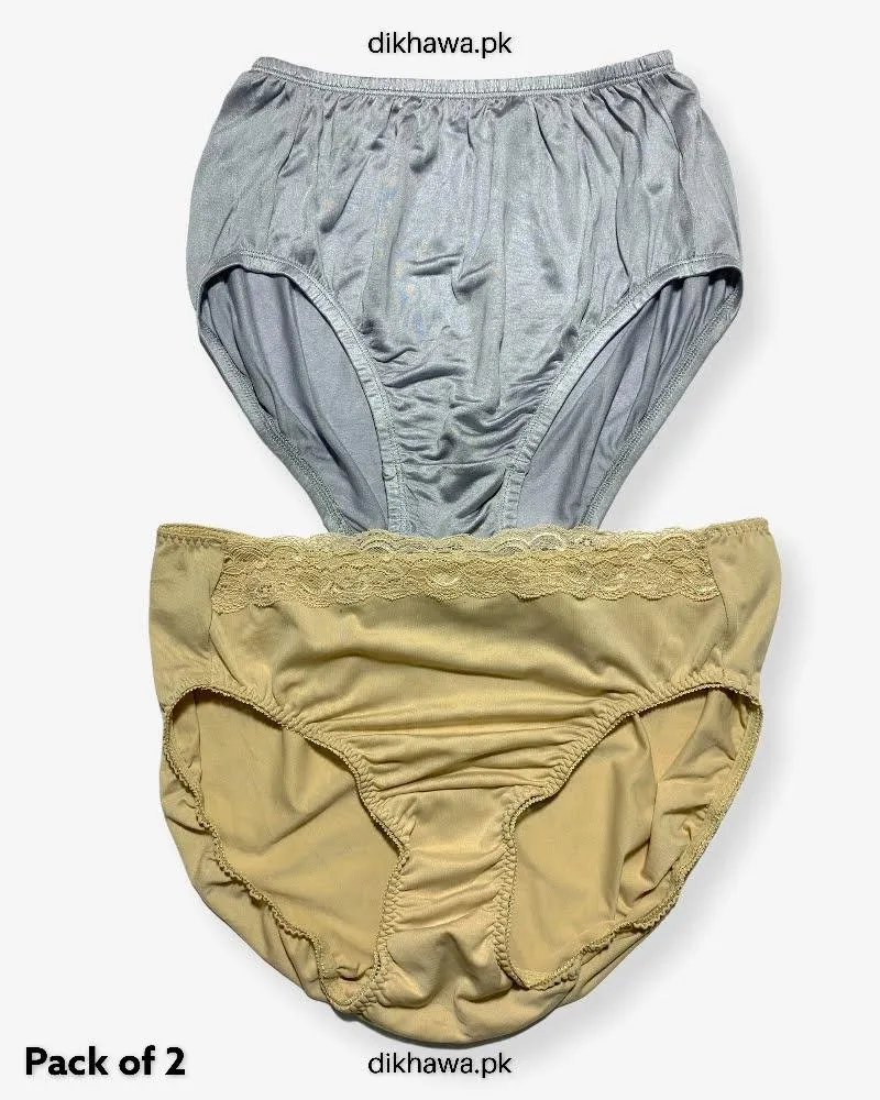 Pack of 2 Imported Stocklot Branded Net Panty Stretchable Net Lace Panty 2021