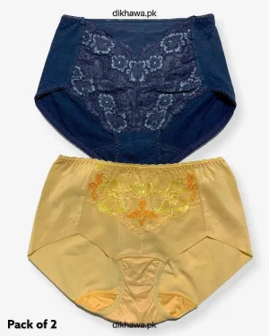 Pack of 2 Imported Stocklot Branded Net Panty Stretchable Net Lace Panty 2021