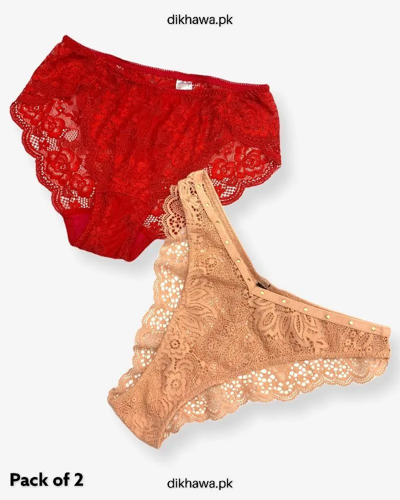 Pack of 2 Imported Stocklot Branded Net Panty Stretchable Net Panty 2021