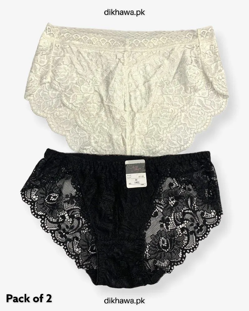 Pack of 2 Imported Stocklot Branded Net Panty Stretchable Net Panty 2021