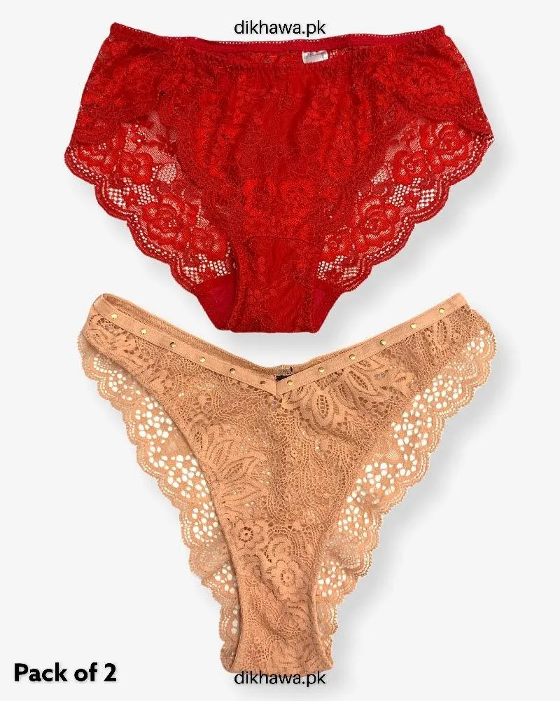 Pack of 2 Imported Stocklot Branded Net Panty Stretchable Net Panty 2021