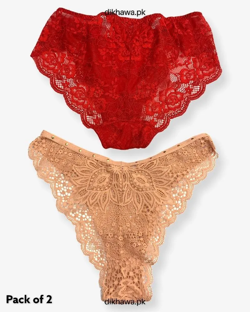Pack of 2 Imported Stocklot Branded Net Panty Stretchable Net Panty 2021