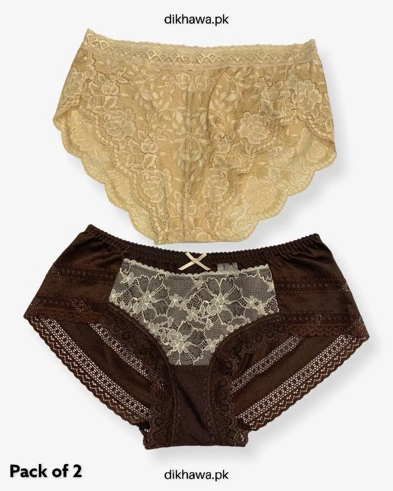 Pack of 2 Imported Stocklot Branded Net Panty Stretchable Net Panty 2021