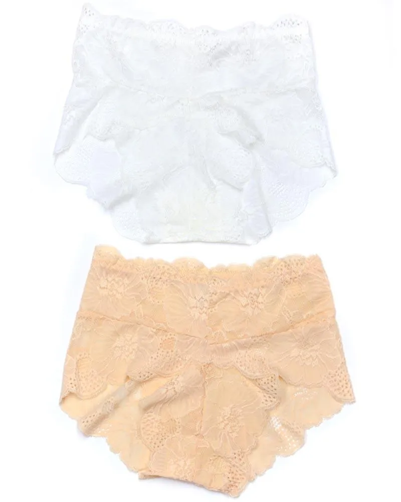 Pack of 2 Sexy Net Panty - SH-640 - Sisterhood - Black White Red Skin