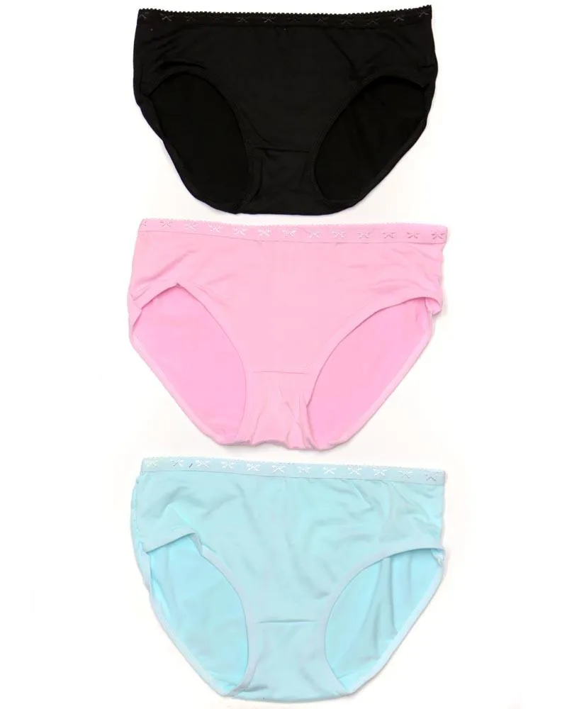 Pack of 3 Basic Soft Cotton Panty AN-336 - Mix Colors