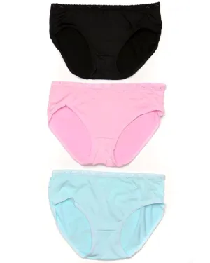 Pack of 3 Basic Soft Cotton Panty AN-336 - Mix Colors