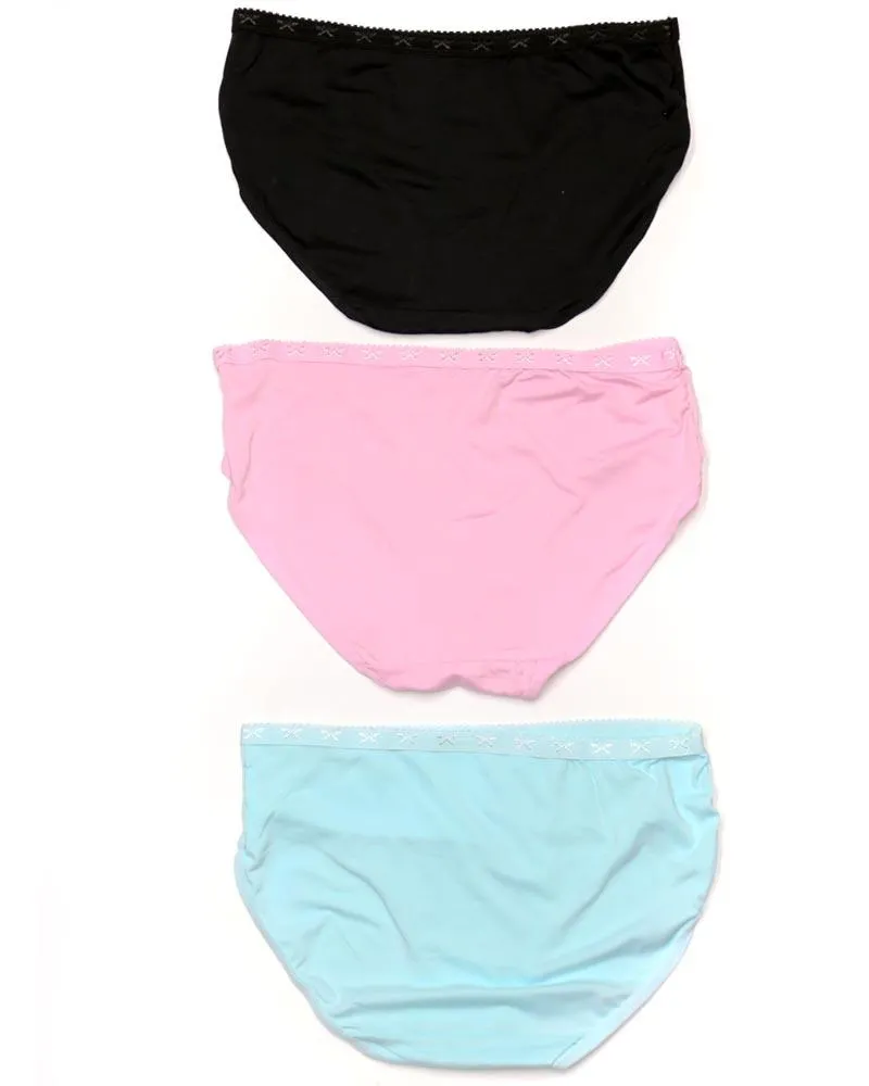 Pack of 3 Basic Soft Cotton Panty AN-336 - Mix Colors