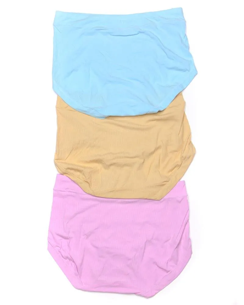 Pack of 3 Basic Soft Cotton Stretchable Panty FP-656 - Mix Colors