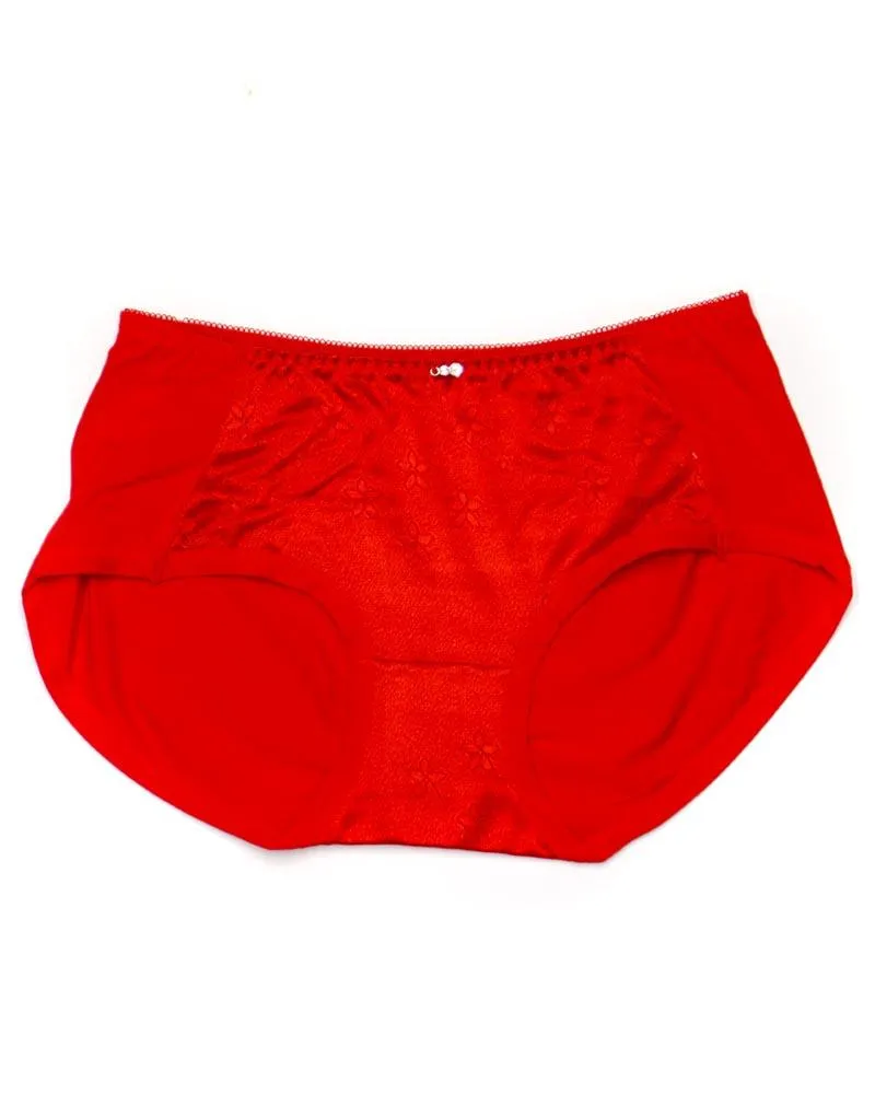 Pack of 3 Fancy Soft Cotton Panty - Mix Colors-KN335