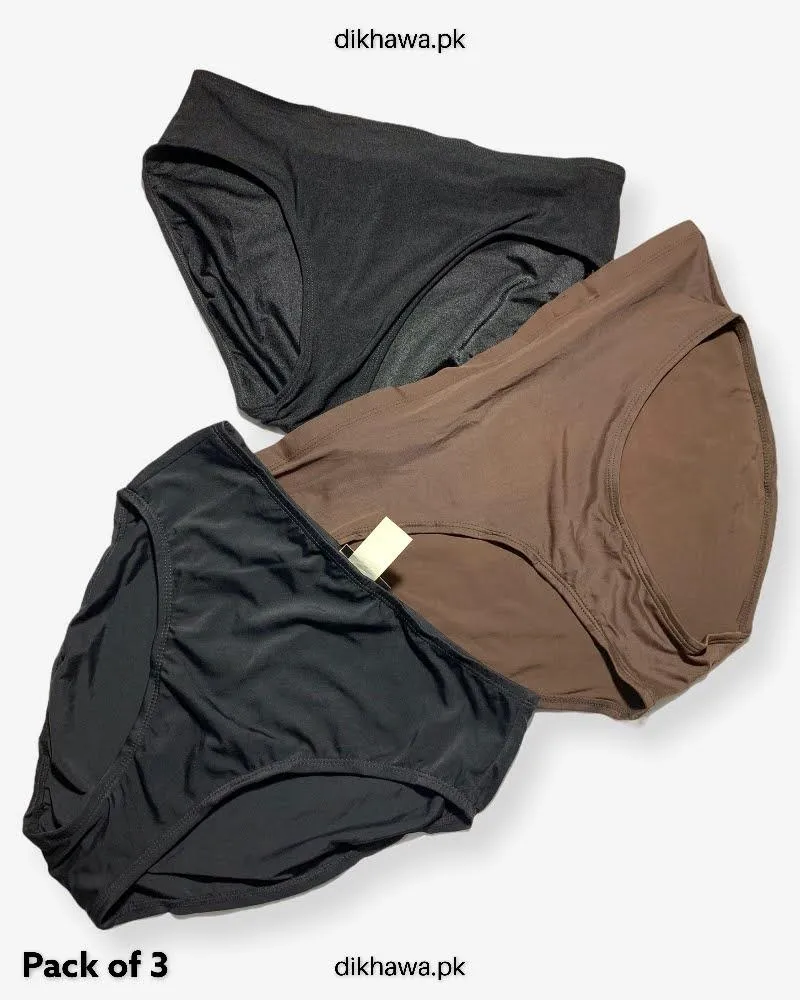 Pack of 3 Imported Stocklot Branded Jersey Panty Bikini Style Sexy Thong Panty