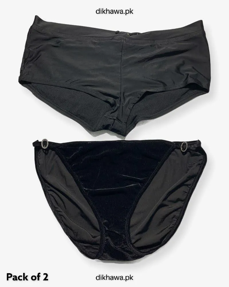 Pack of 3 Imported Stocklot Branded Silk Panty Bikini Style Sexy Sexy Panty Swimwear Panty