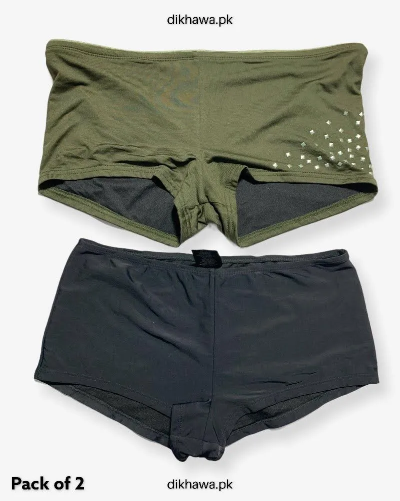 Pack of 3 Imported Stocklot Branded Silk Panty Bikini Style Sexy Thong Panty Swimwear Panty