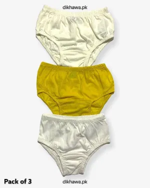 Pack of 3 Kids Panty Imported Stocklot Branded Girls Pure Cotton Printed Briefs Underwear Panty Combo