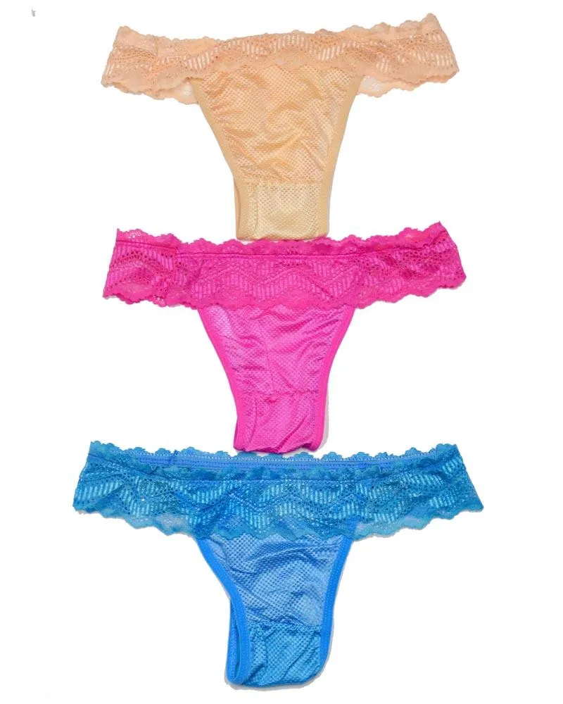Pack of 3 Sexy Bridal Net Panty - YZF101