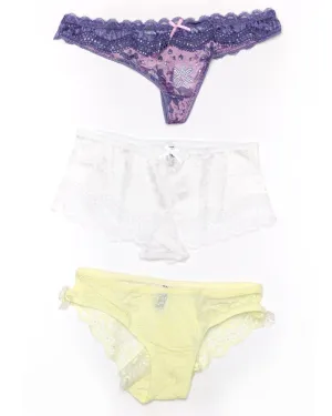 Pack of 3 Sexy Net Panty - Mix Colors & Designs