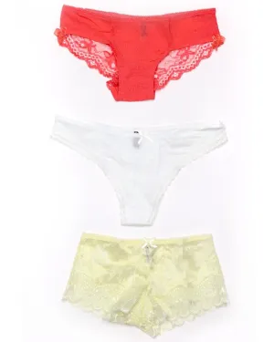Pack of 3 Sexy Net Panty - Mix Colors & Designs