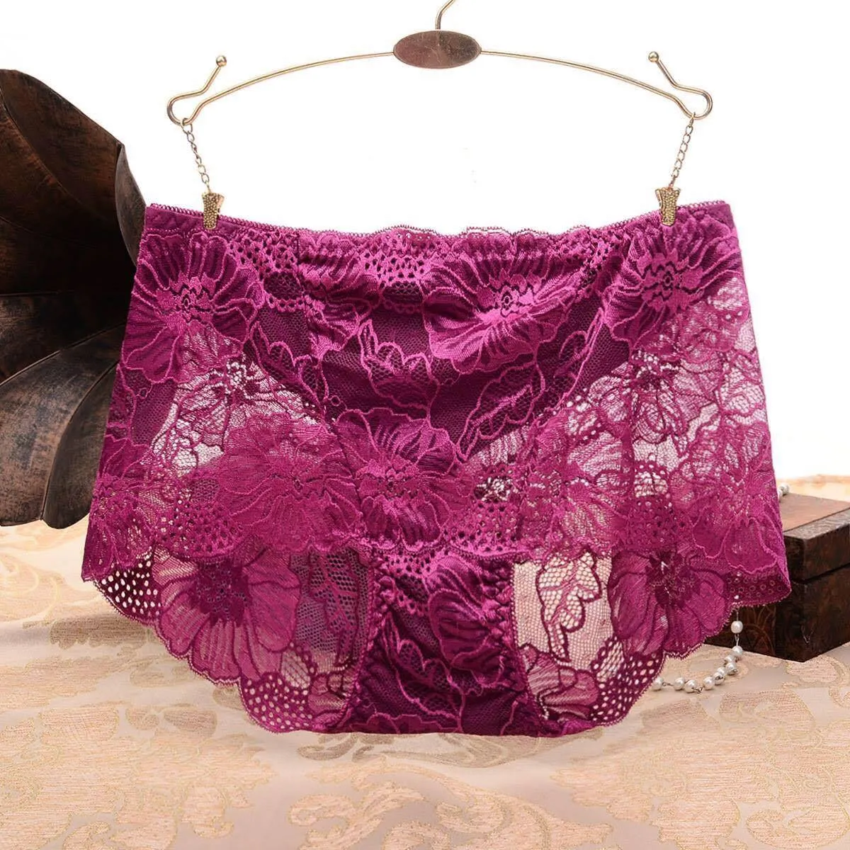 Pack of 3 Sexy Net Panty - SH-640 - Sisterhood - Black White Red Skin