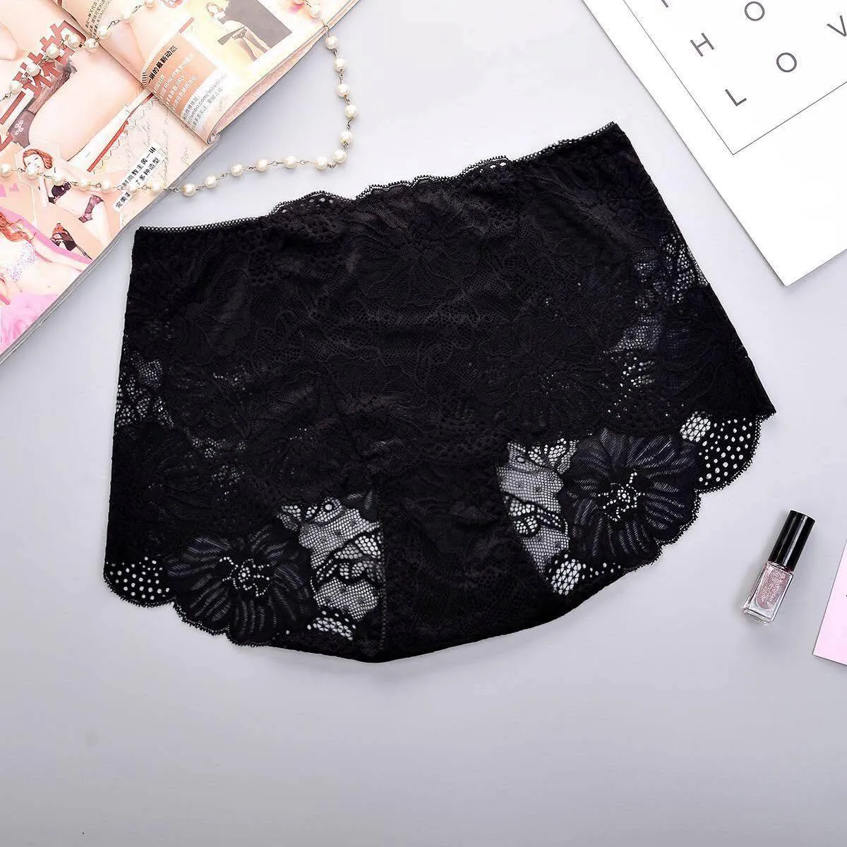 Pack of 3 Sexy Net Panty - SH-640 - Sisterhood - Black White Red Skin
