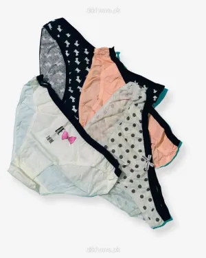 Pack Off 4 129893-A Bikini Underwear Pink By Violet Rose Panty - Cotton Panty