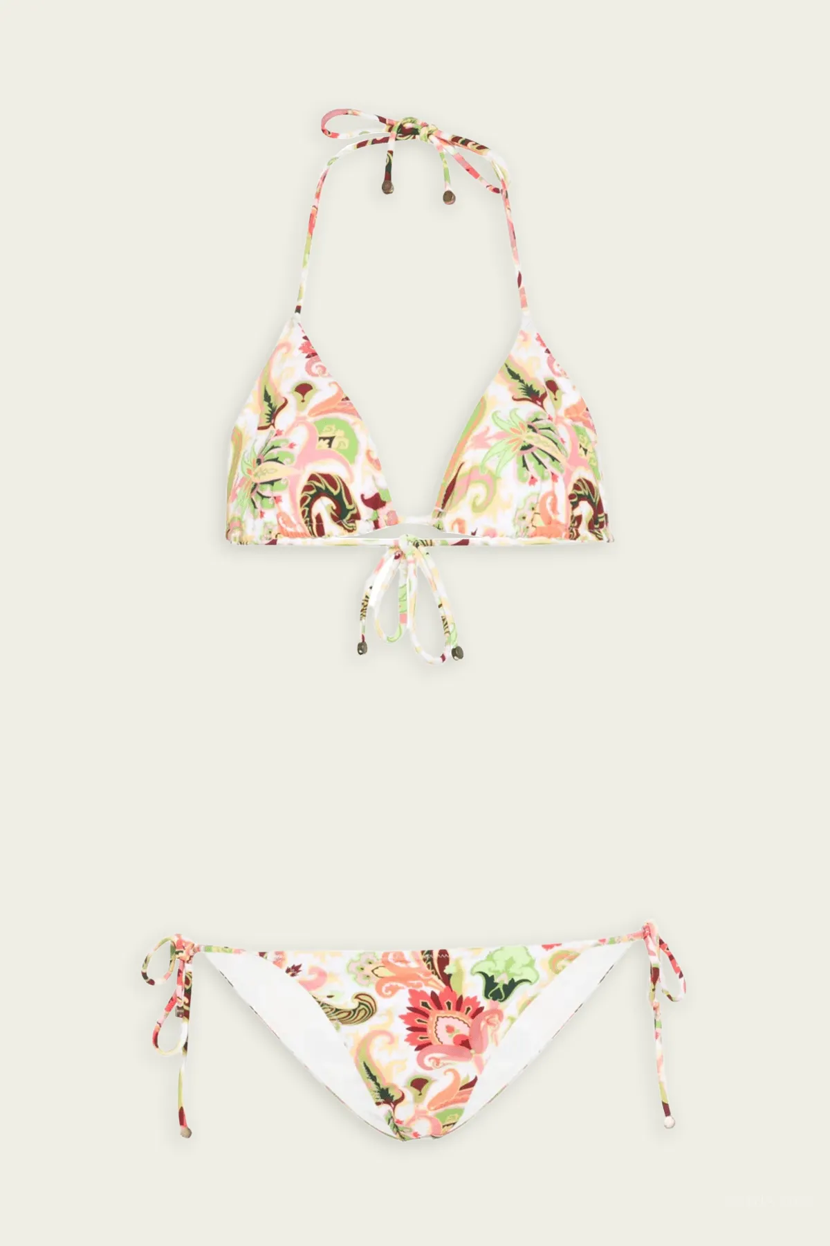 Paisley-Print Bikini Set in Multicolor