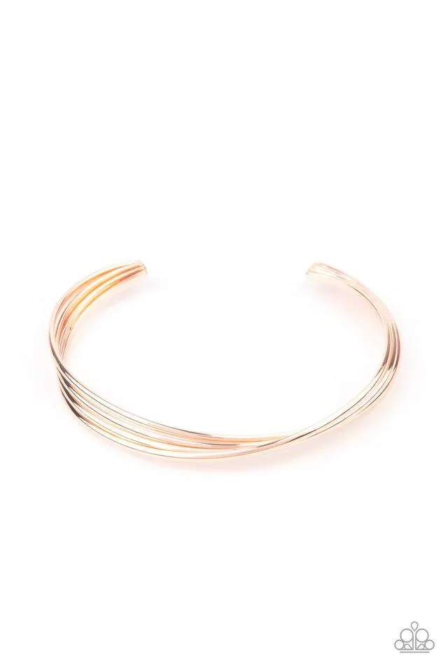 Paparazzi Bringing Basics Back - Rose Gold Cuff Bracelets