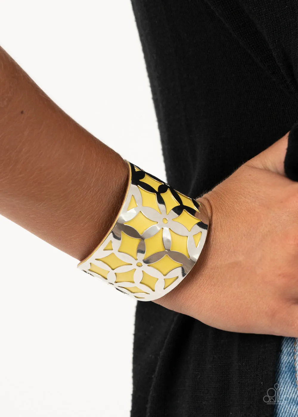 Paparazzi Garden Fiesta - Yellow Cuff Bracelet