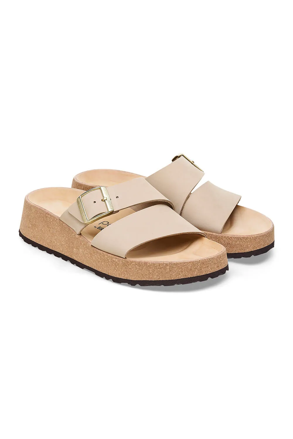 Papillio by Birkenstock Almina Nubuck Sandals for Women in Sandcastle | 1026974