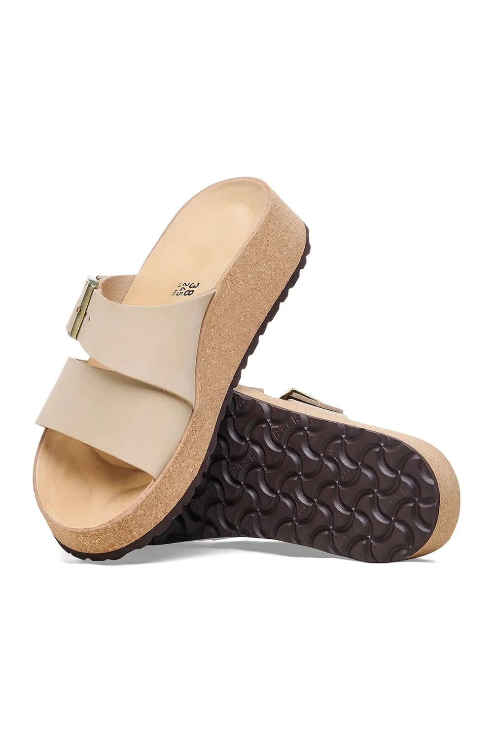 Papillio by Birkenstock Almina Nubuck Sandals for Women in Sandcastle | 1026974
