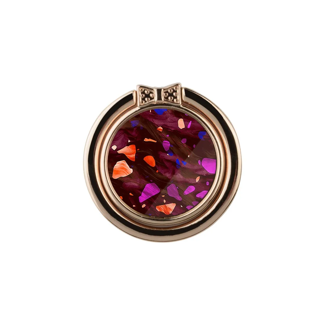 Paprika Terrazzo Gem | Custom Phone Ring Holder  (Non-MagSafe)