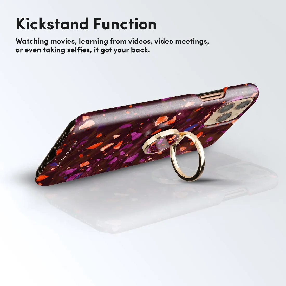 Paprika Terrazzo Gem | Custom Phone Ring Holder  (Non-MagSafe)