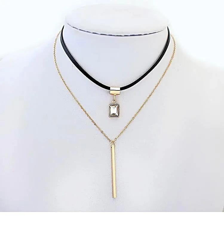 Paris Double-Layer Choker Necklace