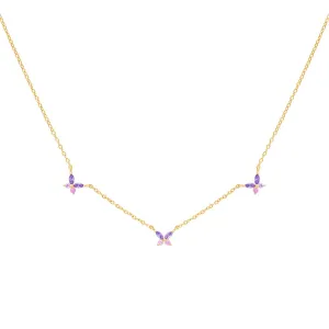 Pastel Crystal Butterfly Necklace
